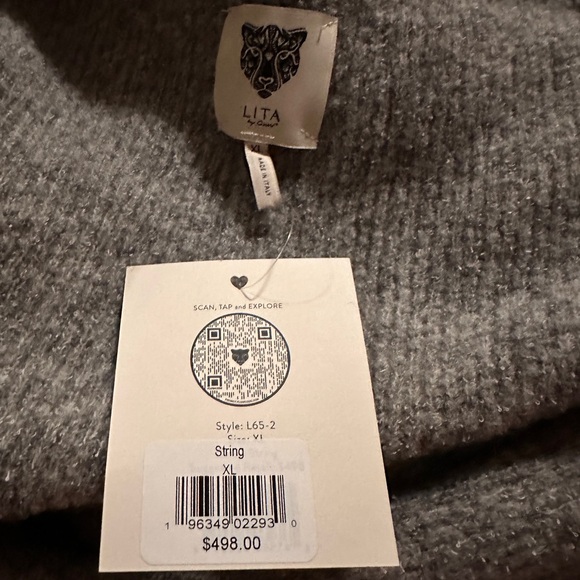 NWT LITA BY CIARA Love Language Oversize Ribbed Merino Wool Blend Wrap Coat-XL - Picture 9 of 12